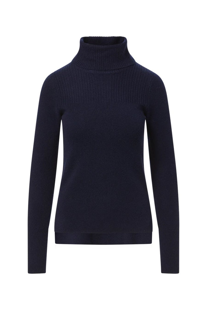 Jurnee Cashmere Turtleneck in Navy