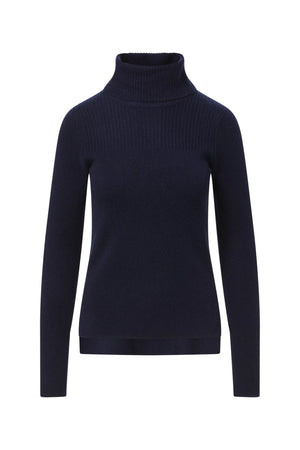 Jurnee Cashmere Turtleneck in Navy