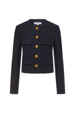 Leslie Wool Jacket in Navy