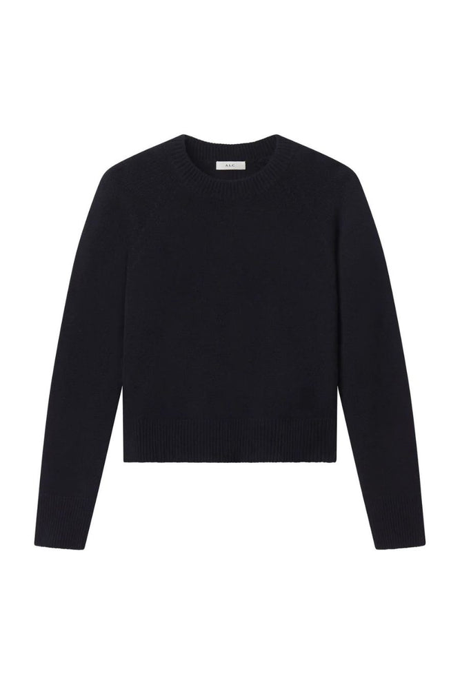 Ashtyn Cashmere Crew Neck Sweater in Navy