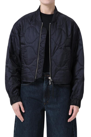 Shoreditch Ski Club x AGOLDE Iona Quilted Jacket in Ink