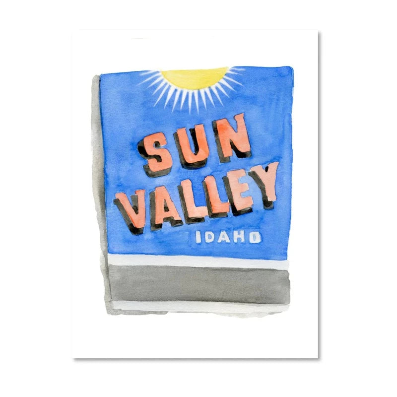 
            
                Load image into Gallery viewer, Sun Valley Matchbook Watercolor Print
            
        