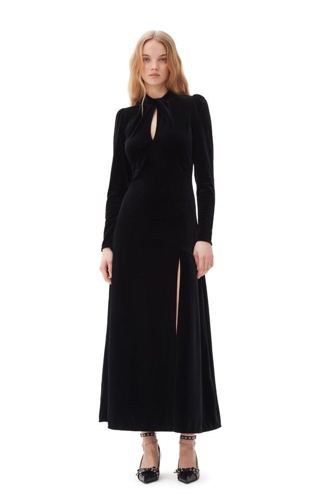 Black Velvet Long Dress