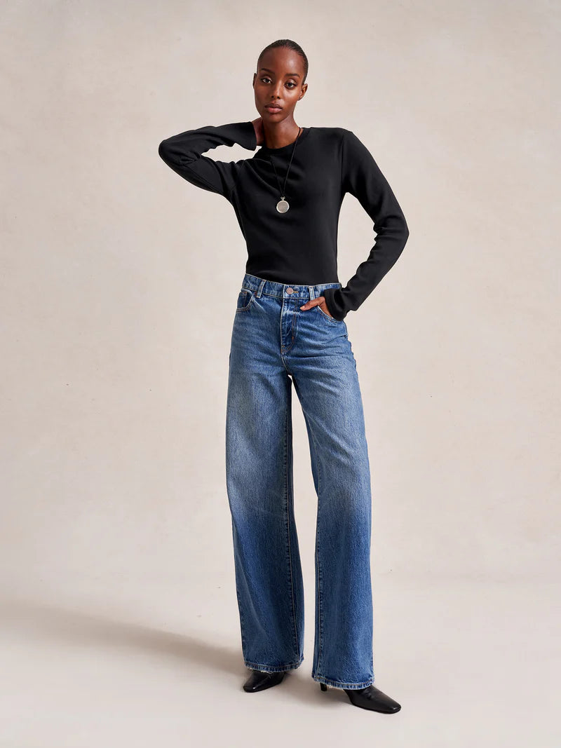 Isadora High-Rise Wide-Leg Jean in Rob