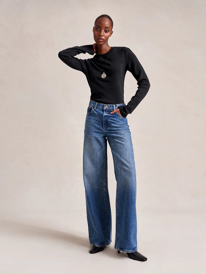 Isadora High-Rise Wide-Leg Jean in Rob