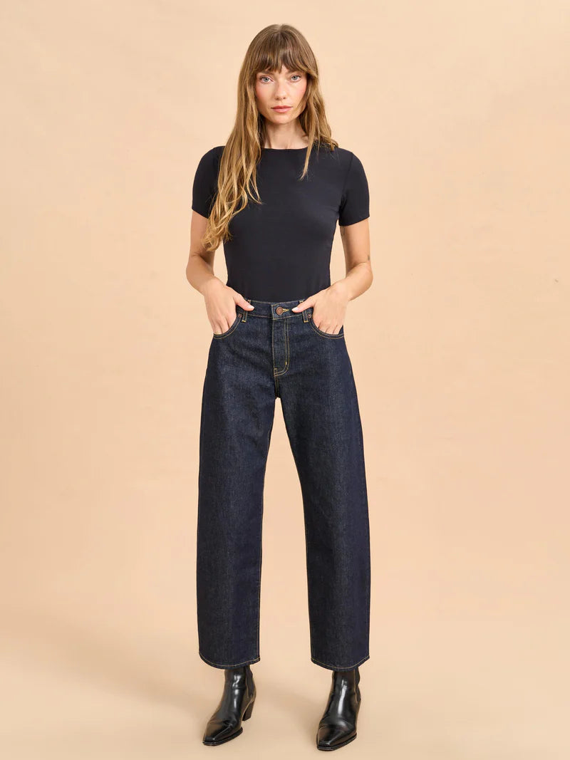 Marilyn Mid-Rise Barrel Jean in Colin