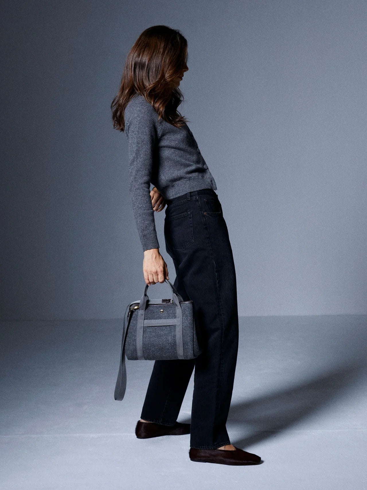 Traversée Whip Grey Flannel in Small