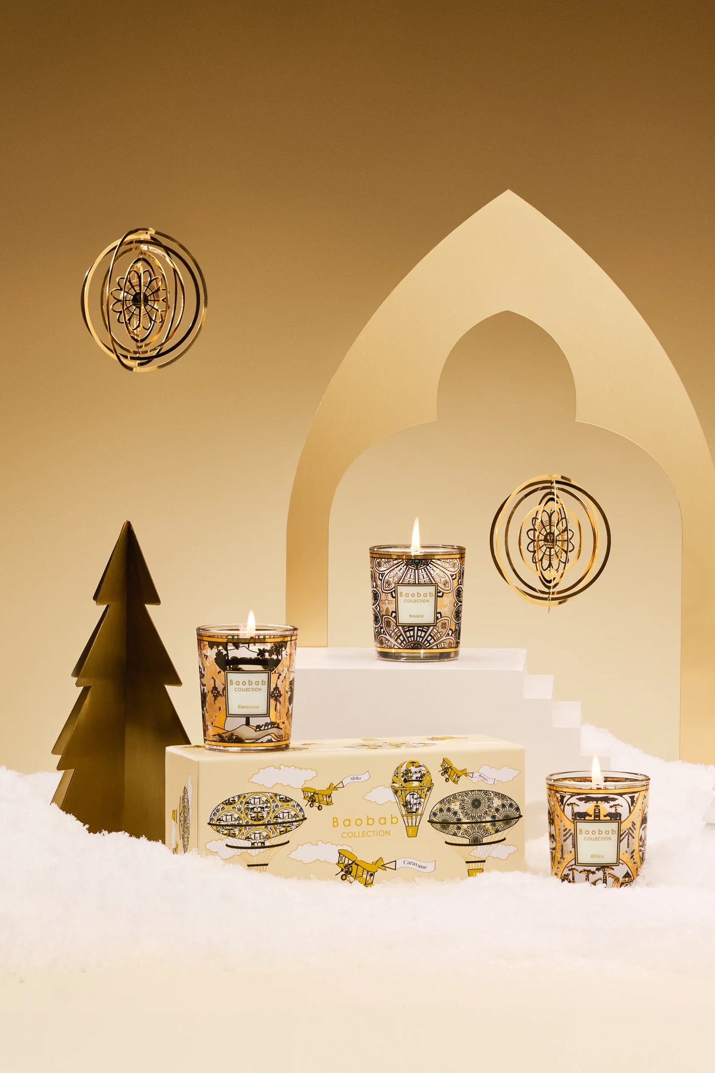 Trio Travel Candles in Rosace - Caravane - Afrika