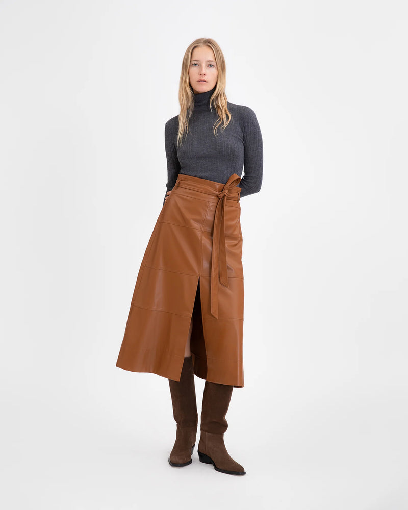 Hudson Skirt in Saddle Brown