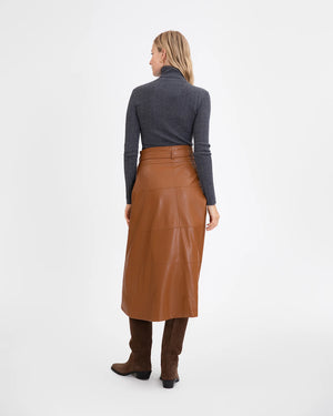 Hudson Skirt in Saddle Brown