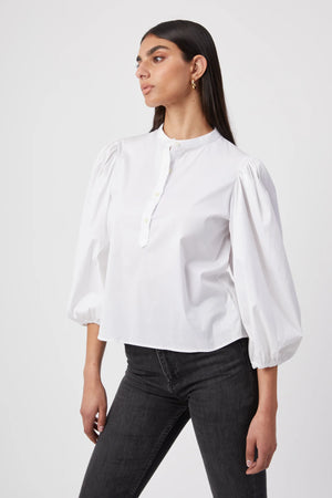 The Balloon Sleeve Shirt in White