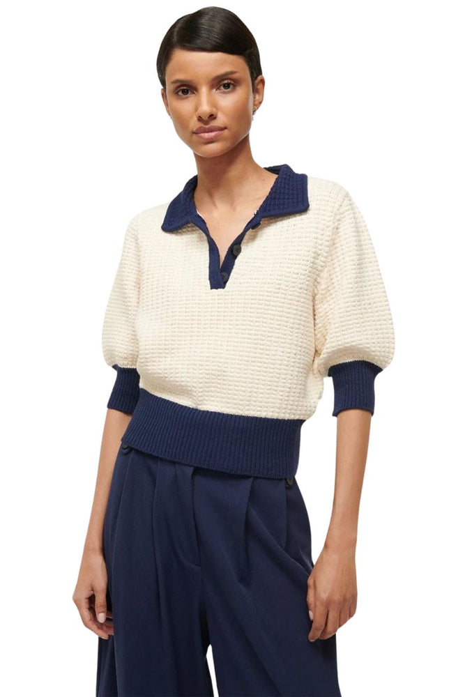 Altea Sweater in Ivory/Navy