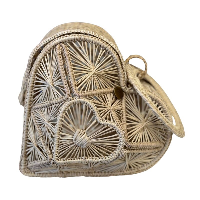 Heart Basket Bag in Natural
