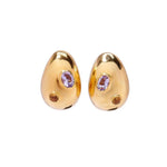 Mini Arp Earrings in Studded Gold