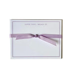Love You. Mean it. Lavender Flat Note Cards