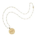JOY Dogwood Small Pendant Coin Necklace