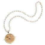 FOREVER Sundial Pendant Coin Necklace