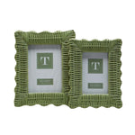 Green Wicker Weave Photo Frame in 4"x 6" and 5"x 7"