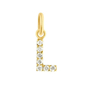 Lucky Letter L Diamond Pendant