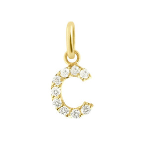 Lucky Letter C Diamond Pendant