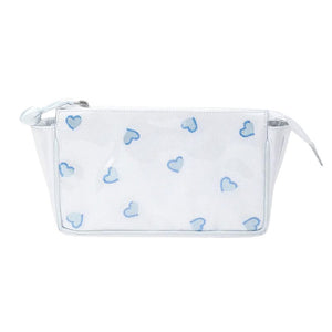 Small Heart Makeup Bag in Blue