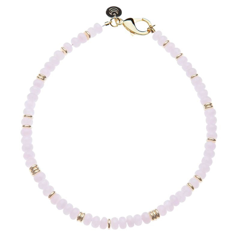 Gumdrop Beaded Necklace in Rose Quartz