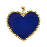 Beaded Heart Pendant in Lapis