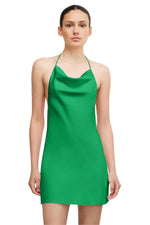 Danika Halter Dress in Emerald