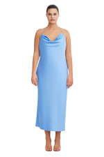 Danika Cowl Dress in Bluebell