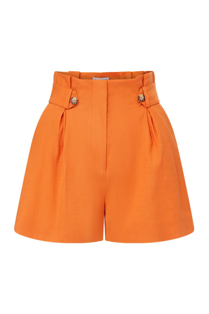 Franzi Stretch-Linen Short in Orange
