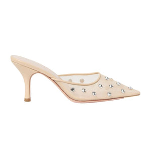 Paloma Cream/Crystal Mesh Mule