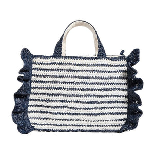 The Sogno Tote in Navy Stripe