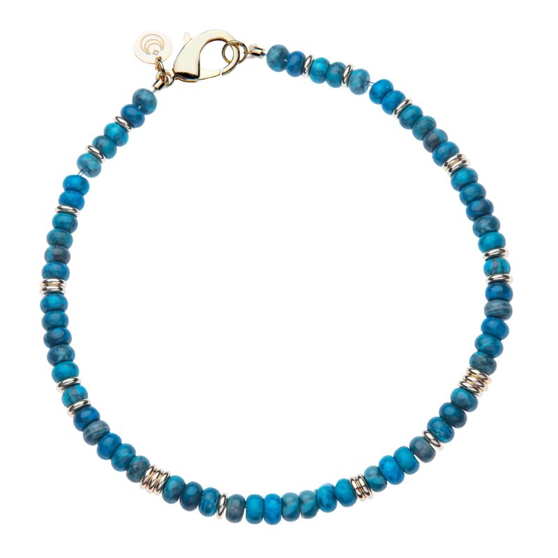 Gumdrop Beaded Necklace in Dark Turquoise