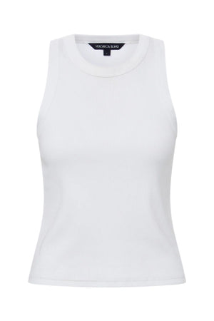 Jordyn Cropped Tank in White