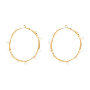 Isla Pearl Hoop Earrings