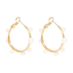 Mini Isla Pearl Hoop Earrings White Gold