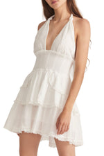 Deanna Halter Dress in True White