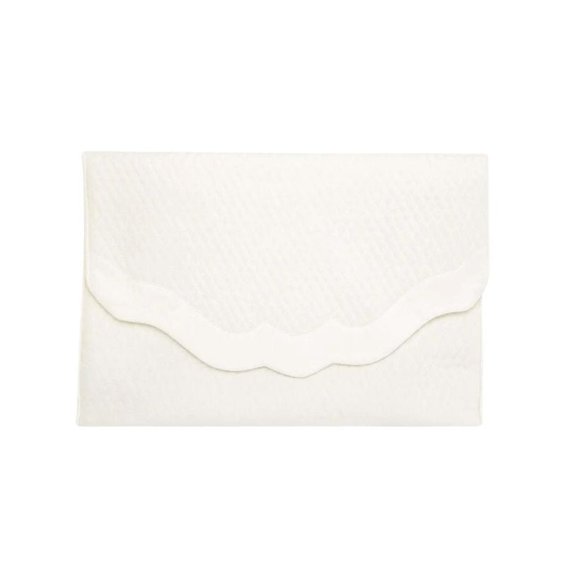 Quilted Lingerie Envelope in White