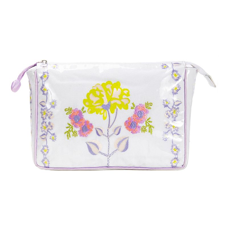 Peony Large Makeup Bag in Lavender