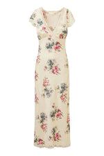 Theodore Printed Maxi Dress in French Ivory