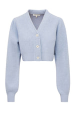 Avignon Crop Cardigan in Serene Sky