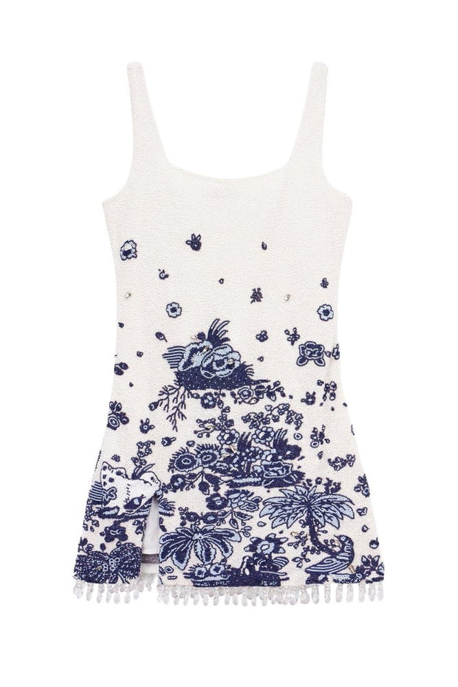 Le Sable Dress in Blue Toile