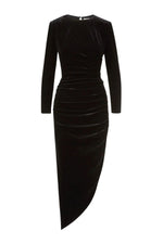 Tristana Stretch Velvet Dress in Black