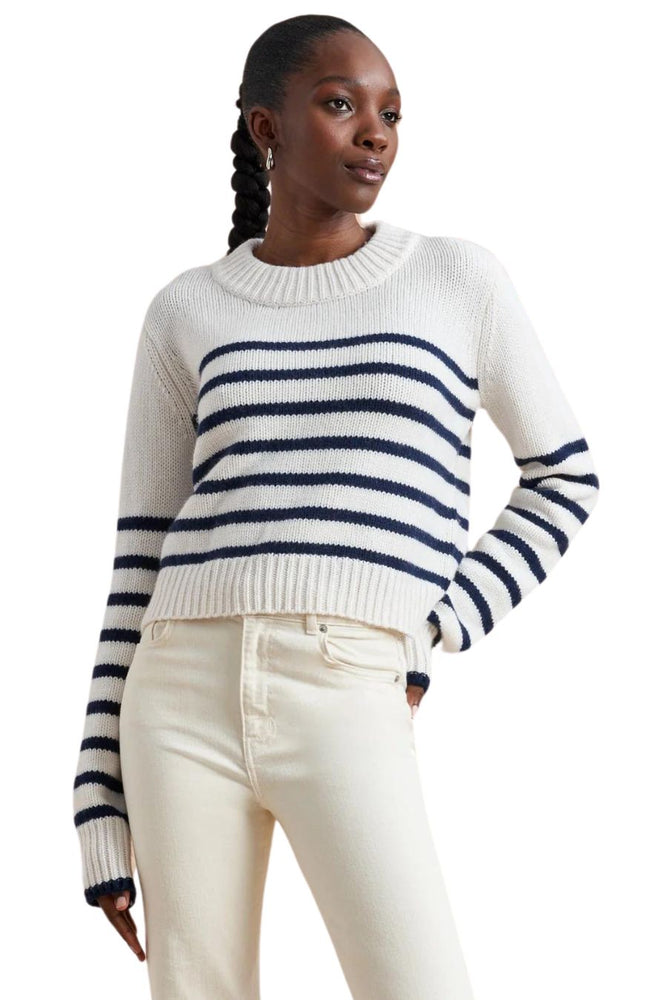 Mini Marin Sweater in Cream/Navy