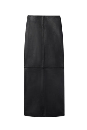 Marta Leather Midi Skirt