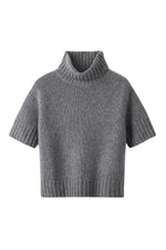 Short Sleeve Turtleneck in Grey