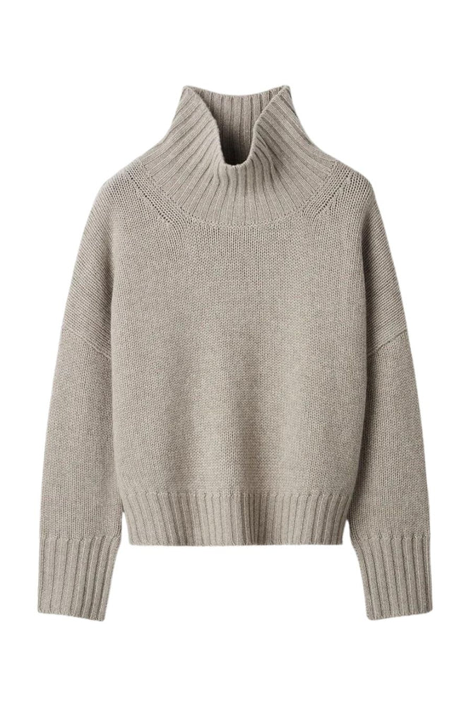 Girlfriend Turtleneck in Greige