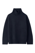 Boyfriend Turtleneck in Navy