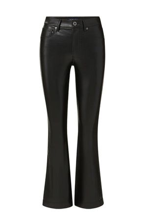 Carson Vegan Leather Kick-Flare Pant in Black