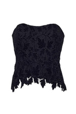 Martin Top in Black Velvet Lace